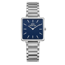 Load image into Gallery viewer, Slazenger Classic Square Blue Dial Silver Watch
