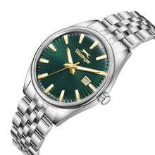 Load image into Gallery viewer, Slazenger Heritage Day Date Window Dark Green Dial Silver

