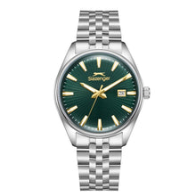 Load image into Gallery viewer, Slazenger Heritage Day Date Window Dark Green Dial Silver
