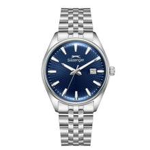 Load image into Gallery viewer, Slazenger Heritage Day Date Window Dark Blue Dial Silver
