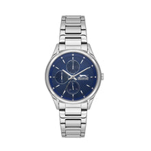 Load image into Gallery viewer, Slazenger Fashion Multifunction Blue Dial Silver Watch
