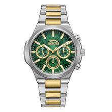 Load image into Gallery viewer, Slazenger Diver Multifunction Green Dial Two tone Watch
