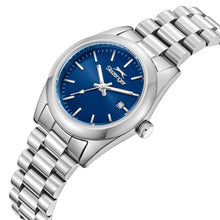 Load image into Gallery viewer, Slazenger Blue Dial Day Date Window Silver Watch

