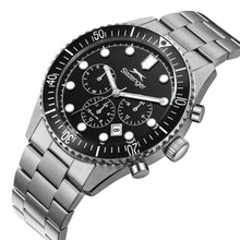 Load image into Gallery viewer, Slazenger Chronograph Black Dial Metallic Silver Watch
