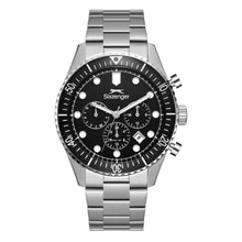 Load image into Gallery viewer, Slazenger Chronograph Black Dial Metallic Silver Watch
