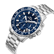 Load image into Gallery viewer, Slazenger Multifunction Blue Dial Silver Watch
