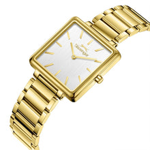Load image into Gallery viewer, Slazenger Tank-Style Square-Case Gold Watch
