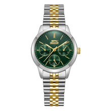 Load image into Gallery viewer, Slazenger Sport Multifunction Green Dial Two Tone Watch
