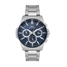 Load image into Gallery viewer, Slazenger Sporty Multifunction Blue Dial Silver Watch
