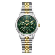 Load image into Gallery viewer, Slazenger Sport Multifunction Green Dial Two Tone Watch
