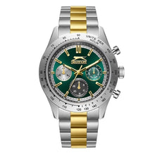 Load image into Gallery viewer, Slazenger Diver Multifunction Green Dial Two tone Watch
