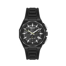 Load image into Gallery viewer, Quantum Black Chronograph Silicone Strap Men’s Watch
