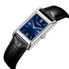 Load image into Gallery viewer, Lee Cooper Square Case Blue Dial Black Genuine Leather
