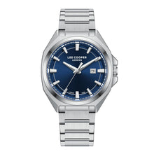 Load image into Gallery viewer, Lee Cooper Oswin Date Window Blue Dial Silver Watch
