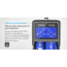 Load image into Gallery viewer, XTAR VC2 2 Bay Digital Battery Charger
