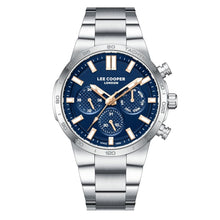 Load image into Gallery viewer, Lee Cooper Multifunction Blue Dial Gold Hands Silver Men’s
